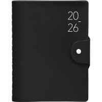 Ежедневник датированный 2026 IF 14х20см 160л, на спир, Basic I1751emb/black