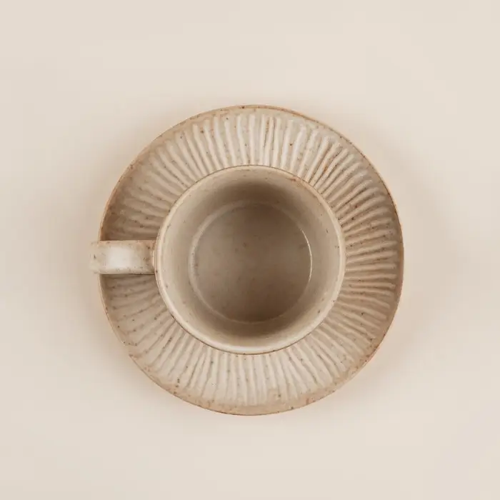 Чайная пара SL Home &laquo;Виенто&raquo;, чашка 250 мл, блюдце d=15 см, керамика, бежевая