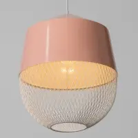 Светильник потолочный BayerLux Lisa, 1&times;40 Вт, Е27, светло-розовый, 26&times;26&times;32 см