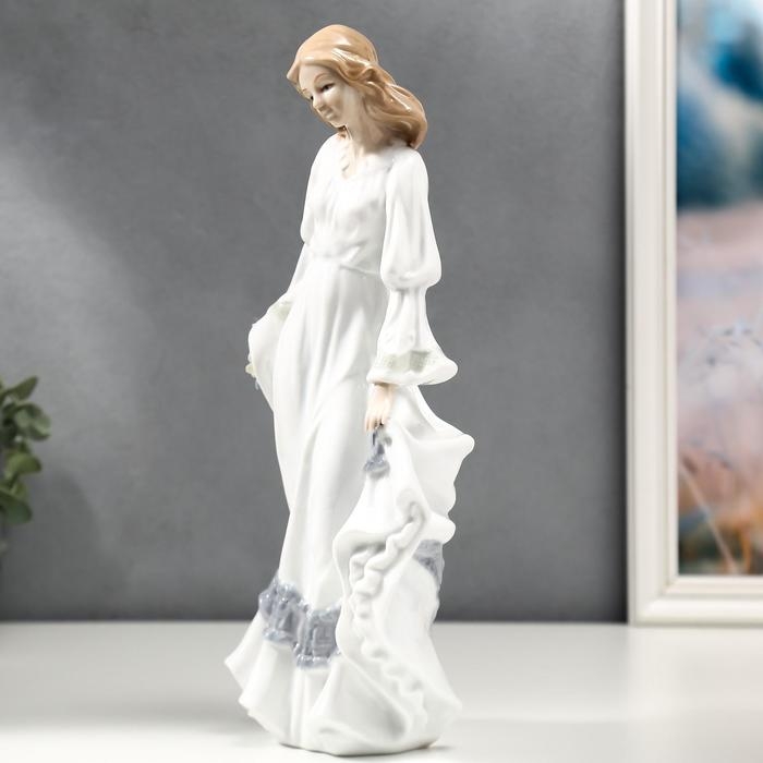 Сувенир керамика  Сувенир керамика "Девушка со шляпкой" цветной 35,5х12х16 см