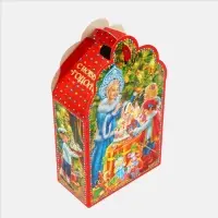 Подарочная коробка новогодняя Фигурная малая «Сияние праздника» 10.5×5.6×20.5 см