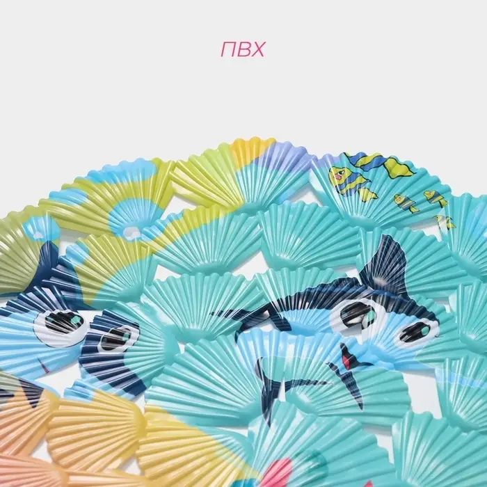 Коврик противоскользящий в ванну Доляна &laquo;На дне океана&raquo;, на присосках, 37&times;67 см