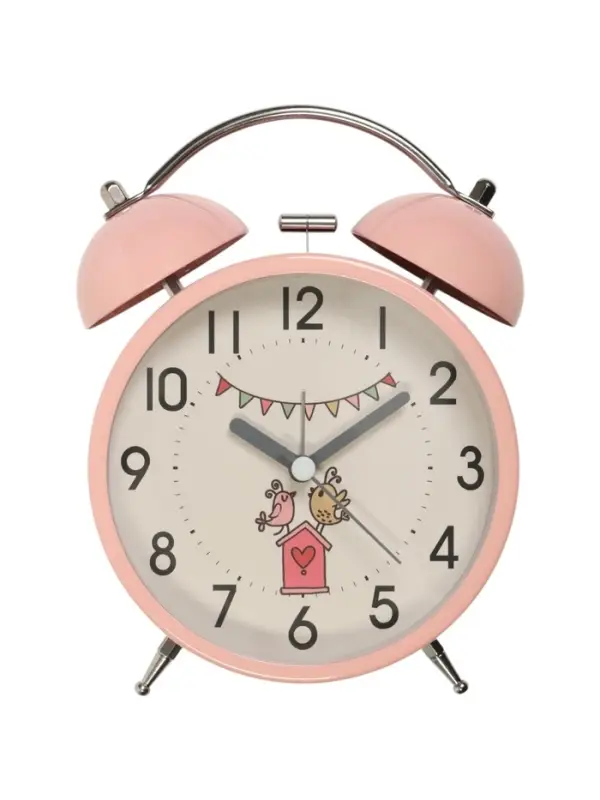 Часы-будильник детские настольные &laquo;Квигли&raquo;, с подсветкой, плавный ход, 16&times;11 см, розовый