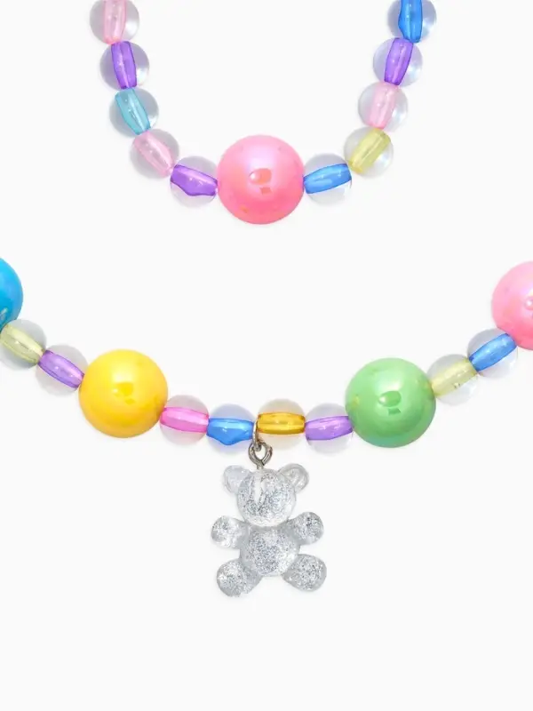 Набор детский "Выбражулька" 2 пред-а: бусы, браслет, мишка мармеладный, цветной