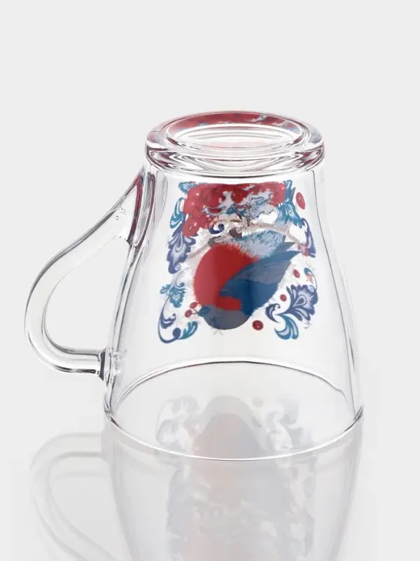 Кружка для чая 250мл. арт.1649-Д "Снегири на рябине" Кружка  250мл.