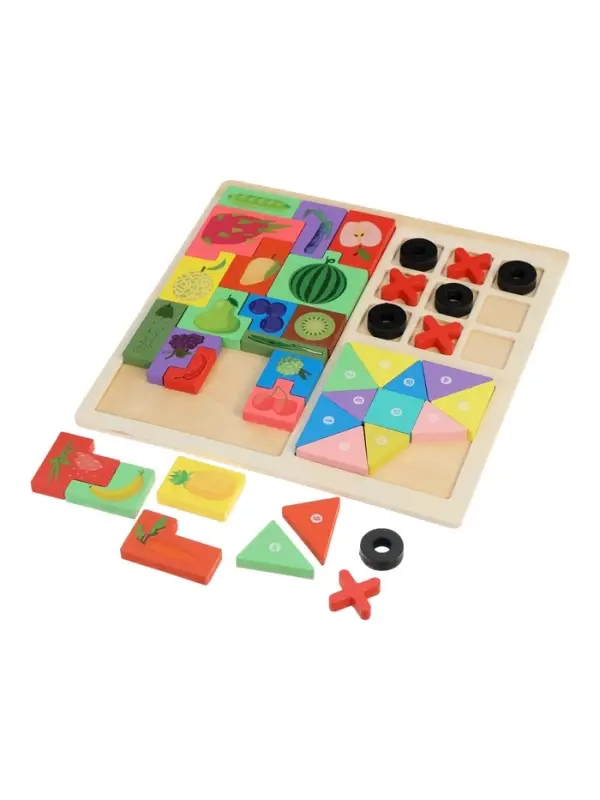 Деревянный  пазл Тетрис 3 в 1