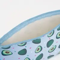 Косметичка на молнии, с ручкой, цвет белый/голубой