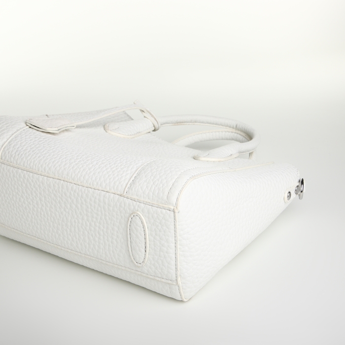 Сумка женская на молнии, TEXTURA, маленький размер, цвет белый Сумка женская на молнии, TEXTURA, маленький размер, цвет белый