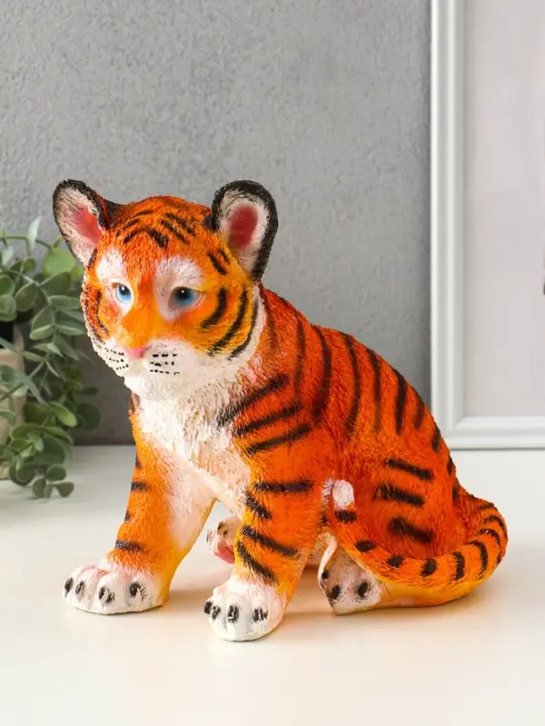 Копилка Копилка "Тигр сидячий" оранжево-коричневый 23х15,5х23 см