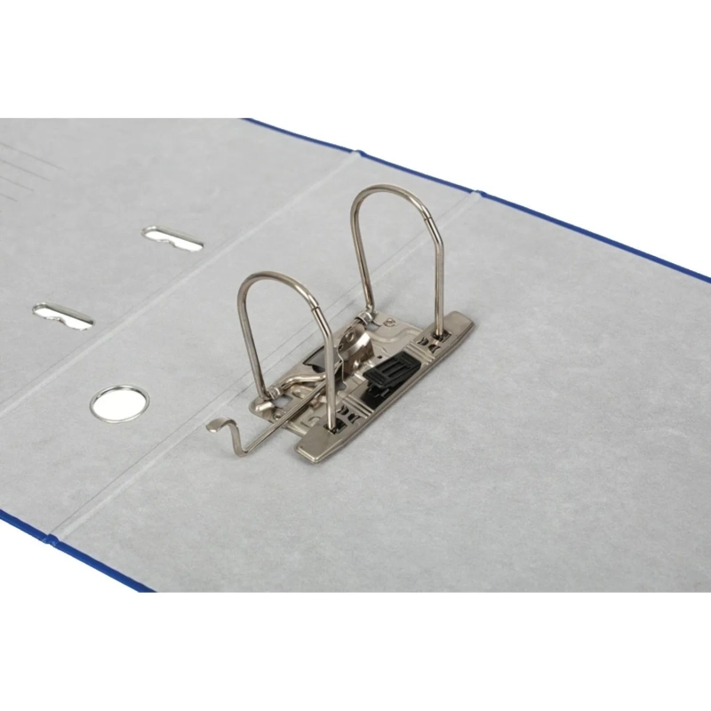 Папка-регистратор с арочн.мех.Комус Экономи 80мм,синяя,ПБП1,карм.кор,мет.уг