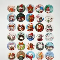 Набор мини-открыток новогодних «С Новым годом!», 30 штук, 7 x 7 см Набор мини-открыток новогодних «С Новым годом!», 30 штук, 7 x 7 см