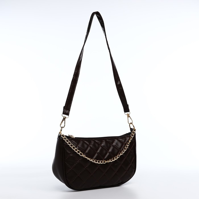 Сумка багет на молнии, цвет коричневый Сумка багет на молнии, цвет коричневый