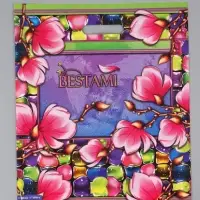 Пакет "Сакура , полиэтиленовый с вырубной ручкой 38х45 см, 60 мкм