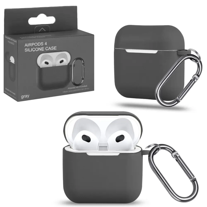 Чехол APods 4 с карабином №13 gray Чехол APods 4 с карабином №13 gray