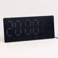 Часы электронные настенные, 36.2&times;15.5 см, белые цифры