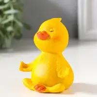 Сувенир полистоун лак "Жёлтый утёнок-йог" 8,5х7х9 см