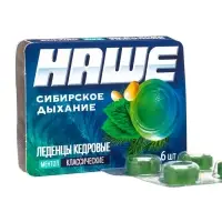 Леденцы &laquo;НАШЕ&raquo;, Ментол Классика, блистер, 6 шт.