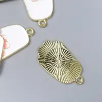 Декор для творчества металл, эмаль "Лапка котика" бело-розовый 2,7х1,5 см Декор для творчества металл, эмаль "Лапка котика" бело-розовый 2,7х1,5 см