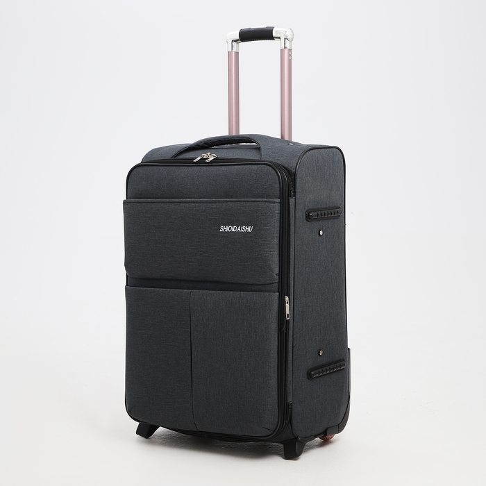 Чемодан средний 52 л (M), отдел на молнии, кодовый замок, с расширением, цвет серый Чемодан средний 52 л (M), отдел на молнии, кодовый замок, с расширением, цвет серый