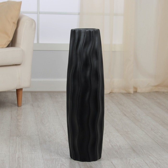 Ваза керамика напольная Ваза керамика напольная "Теренс" 60 см, чёрный