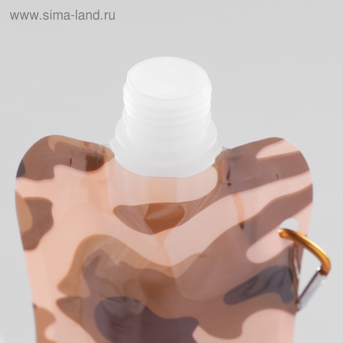 Фляжка для воды, 400 мл,  Фляжка для воды, 400 мл, "Камуфляж", 26 х 12 см, микс
