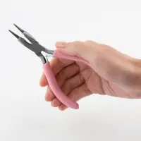 Круглогубцы с бокорезом, для рукоделия, 13&times;6.5 см, розовые