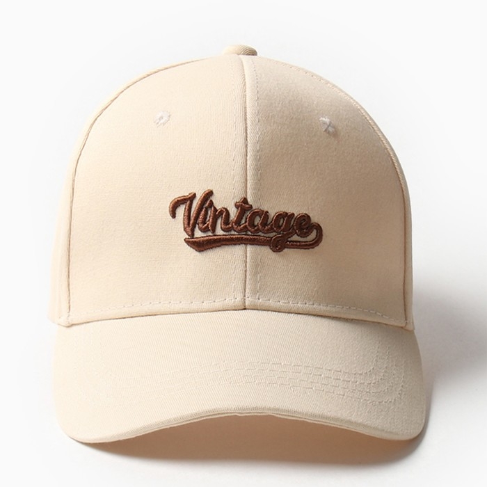 Кепка MINAKU "Vintage", цвет бежевый, размер 56-58
