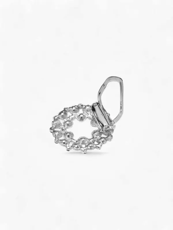 Зажим для платка &laquo;Жемчужинка&raquo;, белый в серебре