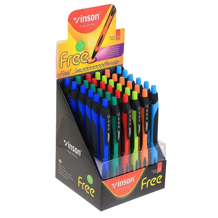 Ручка шариковая Vinson &laquo;Оригинал&raquo;, автоматическая, синий стержень, узел 1 мм, на масляной основе, МИКС