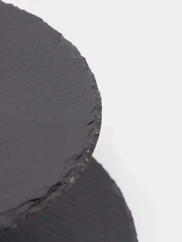 Этажерка для фруктов и десертов Magistro Valley, 2 яруса, d=25/20&times;24 см, сланец, чёрная