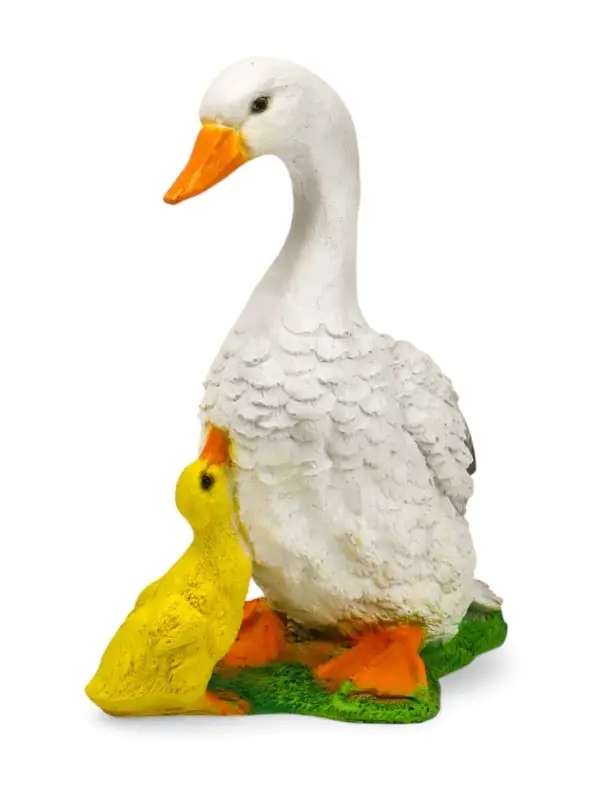 Садовая фигура из полистоуна &laquo;Утка с утёнком&raquo;, 31&times;24&times;13 см