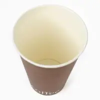 Стакан одноразовый бумажный для кофе "Кофе карамель", бежевый 400 мл