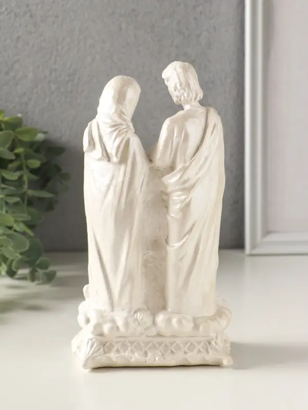 Фигурка гипс &laquo;Семья большая&raquo;, 18&times;10&times;7 см, белый, с росписью