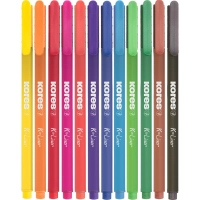 Набор линеров Kores 0,4мм набор из 12цв./уп, пластик, 28112