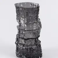 Ваза «Гоэтано», 24.5×13 см, стекло, чёрная