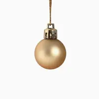 Ёлочные игрушки &laquo;Традиция&raquo;, шары новогодние, d=3 см, набор 24 шт., золотистый/белый