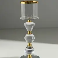 Стеклянный подсвечник на 1 свечу &laquo;Хрустальное небо&raquo;, 22.2&times;7.8&times;7.8 см