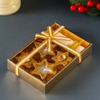 Набор свечей &laquo;Новогодние свечи и подсвечники&raquo;, 6 шт., 15&times;10&times;2.7 см