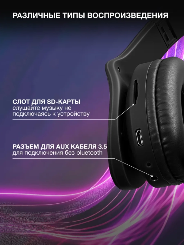 Гарнитура накладные H-HP104 черный беспроводные Гарнитура накладные H-HP104 черный беспроводные