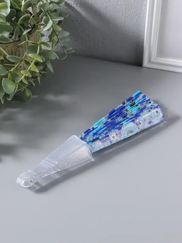 Веер складной пластик &laquo;Глаза от сглаза&raquo;, блеск, 23 см