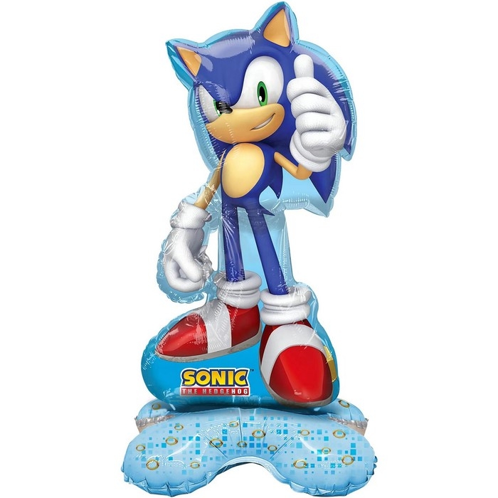 Шар фольгированный 24 Шар фольгированный 24" «Ёжик Аниме», синий, фигура на подставке, под воздух