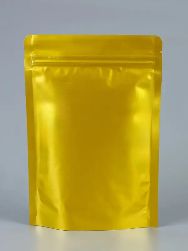 Пакет дой - пак, матовый, золотой, 14&times;20&times;4 см