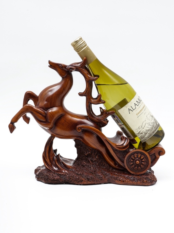 Подставка для бутылки  Подставка для бутылки "Олень" под дерево, 17.12.28см