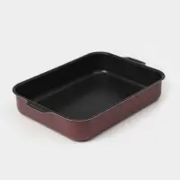 Противень Доляна Promo, 23&times;30 см, антипригарное покрытие, бордовый