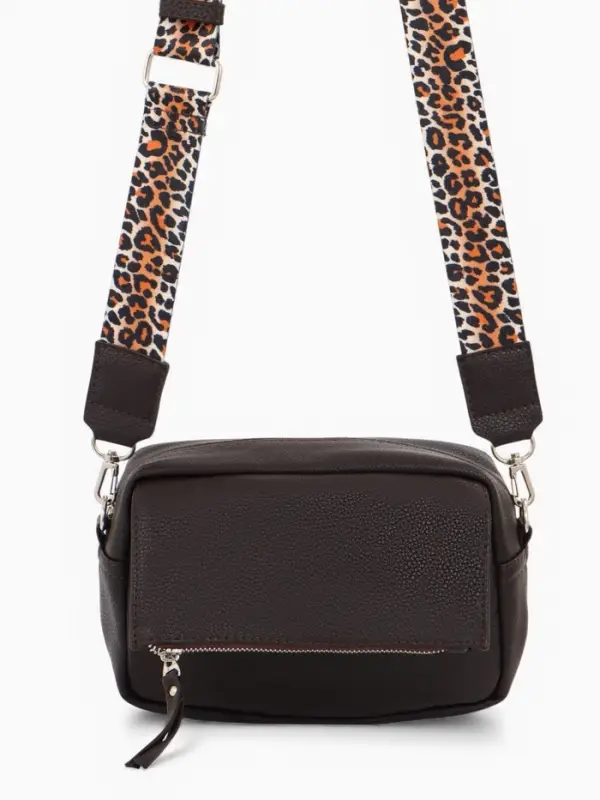 Сумка женская кросс-боди TEXTURA на молнии, 21&times;7&times;13 см, тёмно-коричневая