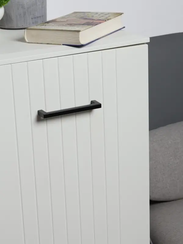 Ручка-скоба CAPPIO SQUARE RSC008, нержавеющая сталь, м/о 128 мм, цвет черный