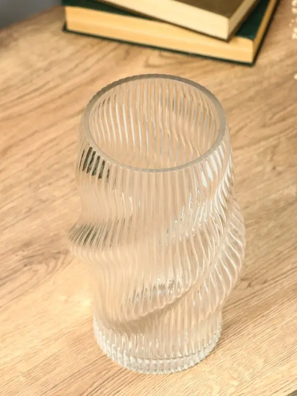 Ваза стекло настольная  Ваза стекло настольная "Венди" 24,5х13х11 см, прозрачный