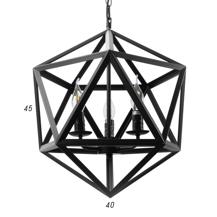 Люстра BayerLux Подвес BayerLux Люстра BayerLux Подвес BayerLux "Геометрия" E14 3х40Вт черный 45х45х45 см