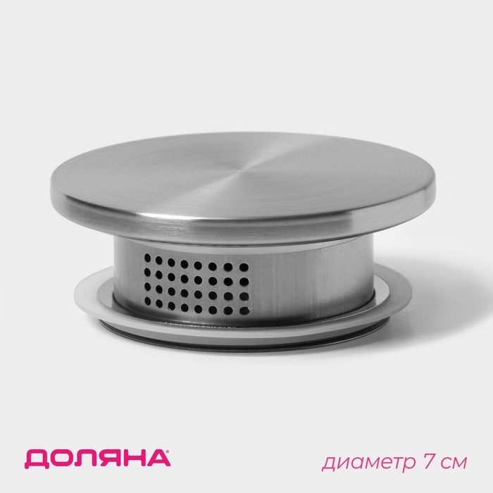 Крышка для ёмкостей Доляна, d=7 см, нержавеющая сталь Крышка для ёмкостей Доляна, d=7 см, нержавеющая сталь