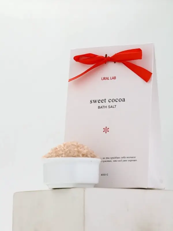 Соль для ванны в коробке, аромат сладкого какао, 400 г, URAL LAB Соль для ванны в коробке, аромат сладкого какао, 400 г, URAL LAB